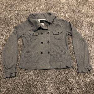 Hurley Jacket Womens Small Gray Buttons Outdoors Casual Ladies